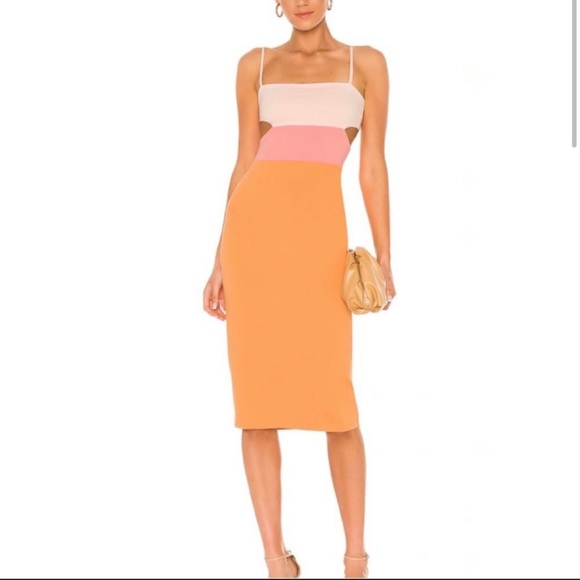 Susana Monaco Dresses & Skirts - Susana Monaco Colorblock Dress in Creamsicle - BRAND NEW LAST CHANCE